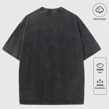 Summer Custom Washed T-Shirt Mens Cotton Oversized Tops DIY Logo/Graphic Tees Casual Comfortable T Shirts O-Neck Men's Clothes