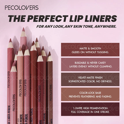 1 Pcs Matte Lip Liner Pencil, Multiple Red Brown Tones Lipstick Pen, Define Lip Lines, Smooth To Slide, Perfect Birthday Gifts