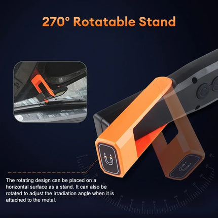 COB LED Work Light,USB Rechargeable Magnetic Garage Lamp,Outdoor Waterproof EDC Flashlight for Car Repair Mechanic Emergency