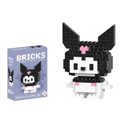 99 style SANRIO Hello Kitty Building Blocks Cartoon Figures Kuromi Bricks My Melody Children's Assembly Toys Cinnamoroll Gift
