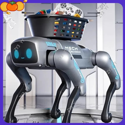 Leo 2026 New Ai Smart Remote Control Robot Dog Programmable With Loading Basket Light And Sound Effects For Boys Birthday Gift