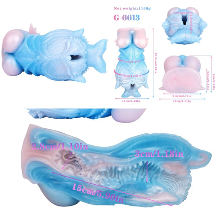 Big Animal Silicone Dog Mouth Male Masturbator Pocket Pussies Stroker Soft Deep Throat with 3D Textured Realistic Sex Toy ForMan
