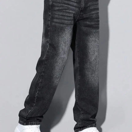 Best-selling black skinny jeans for men, with American design, suitable for all seasons