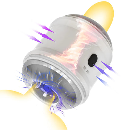 Automatic Rotating Sex Toy for Male Masturbator Cup Dual Open-ended Vibrator Suction Blowjob Machine Masturbate Toys Adult 18+