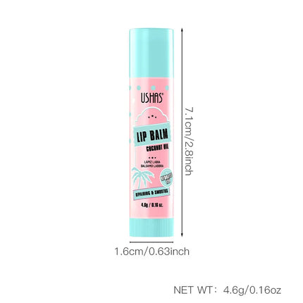 2pcs Coconut Oil Lip Balm Deep Moisturizing Lipstick Natural Plant Essence Lipbalm Prevents Chapped Lips Care for Dry Lips