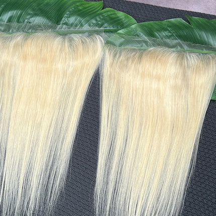 #613 Blonde Color Straight Hair 13x4 13x6 HD Lace Frontal Pre Plucked Melt Skins Invisible HD Lace 100% Raw Virgin Human Hair