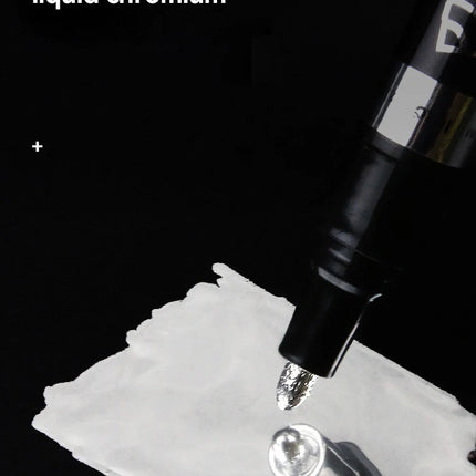 1-6pcs Chrome Pen Marker Mirror Waterproof DIY Reflective Paint Repair for Rock Ceramic Glass Metallic Gold/Silver 0.8/1/2mm Nib