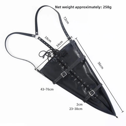 BDSM Leather Single Arm Restraint Sleeve Bondage Slave Straightjacket Gay Sex Toy for Men Human Furniture Role Play Gear