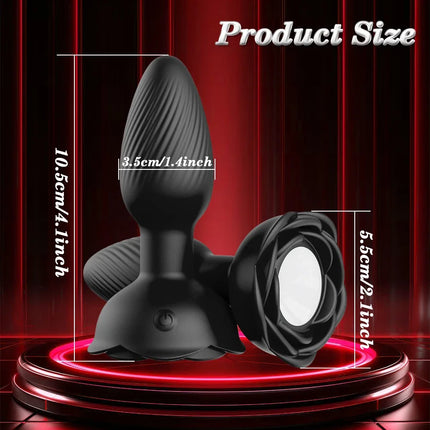 APP Control Rotation Butt Plug Anal Plug for Men 360° Wiggle Prostate Massager Anal Vibrator for Gay Adult Goods Sex Toy for Men