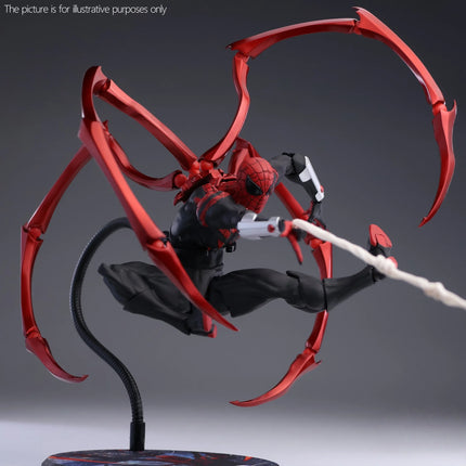 New Spider-Man doll, premium PVC black and red Spider-Man Mess Toys, anime-style action doll, suitable for collection and as a g