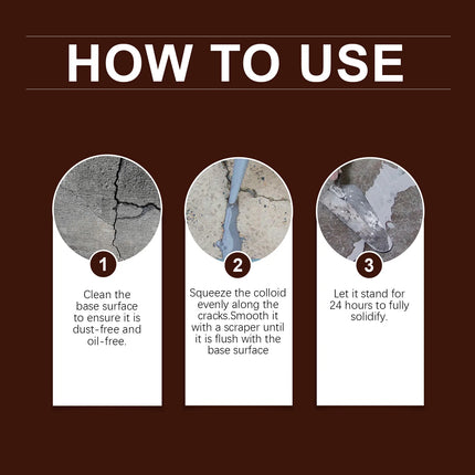 Concrete Crack Filler Self Leveling Sealant Driveway Repair Adhesive Masonry Gap Filler Waterproof Concrete Sealer Quick Dry