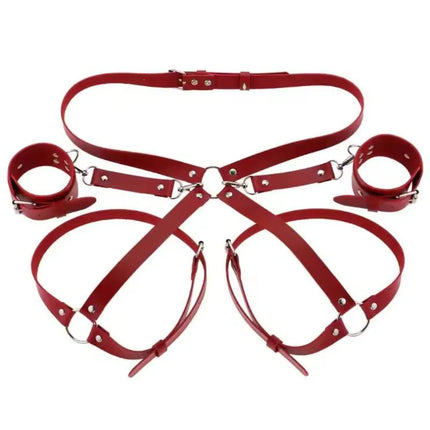 New SM Leather Binding And Binding Leg Set Couple Game Adult Sex Toys Sex Props BDSM Toys Self Bondage Acessorios Femininos Sexy