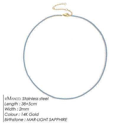 EManco Fashion Crystal High Quality Stainless Steel Gold Plated Necklace Ladies Charming Accessories Gifts Wholesale