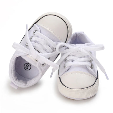 0-18months Unisex Baby Sneakers Anti-Slip Soft Flat cute Sole Prewalker Shoes for Baby boys girls