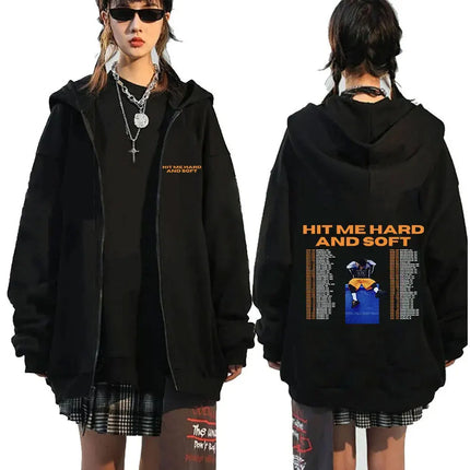 Hit Me Hard and Soft DID I BERAK YOUR HEART? Zipper Hoodies Men Women Clothing Pullovers Fashion Hip Hop Zip Up Sweatshirt Coats