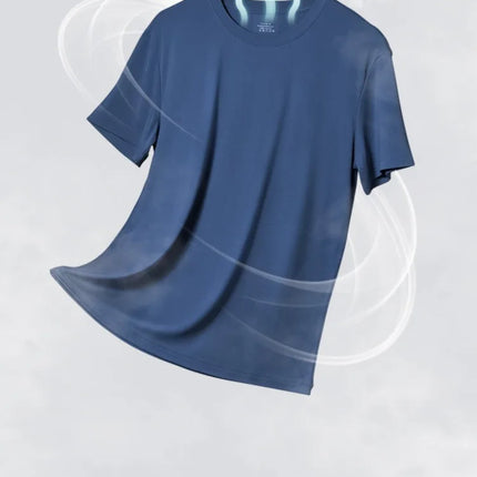 94% Modal 6% Spandex Summer Short Sleeve T-shirt Men Crew Neck Solid Color Casual Underwear Brand High Quality Mens Clothing New