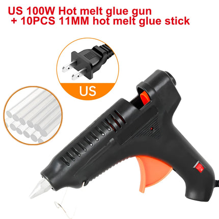 150W 100W Hot Melt Glue Gun 11mm Glue Sticks Industrial DIY Electrothermal Glue Gun Heat Temperature Electric Repair Tools