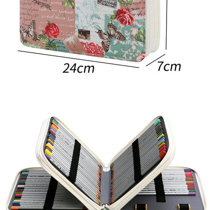 72/120/168/200 Slots School Pencil Cae for Girls Stationery Box Organizer Large Capacity Pencilcase Kawaii Pen Bag Office Pouch