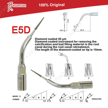 Woodpecker Tips DTE Dental Ultrasonic Endo Scaler Tips Scaling Tips Fit EMS UDS NSK SATELEC Scaler Handpiece Dentistry Tools