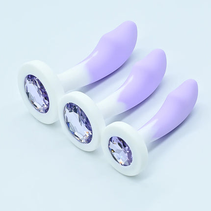 Silicone Anal Plug G-point Massage Gem Crystal Base Butt Plug Anal Masturbation Stimulator Anal Dilatancy Dildos Adult Sex Toys