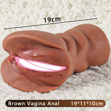 Realistic Vagina Masturbation Cup Uterus Blowjob 3D Artificial Vaginal for Men Dual Channel Anal Sextoys Pocket Pussy Sex Shop