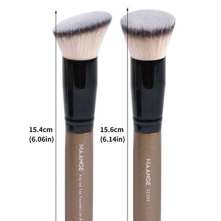 MAANGE 2pcs Foundation Makeup Brushes Paper Box Flat Head Oblique Head Makeup Brush Powder Blusher Portable Soft Brushes Makeup
