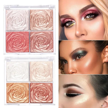 Highlighter Contour Palette illuminator Makeup 3D Bronzer Matte Contour Powder Rose Blush Highgloss Palette Cosmetics