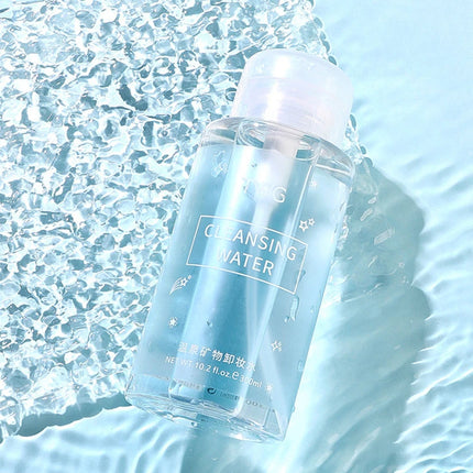 Gentle Press Pump Makeup Remover 300ml Amino Acid Cleansing Water, Deep Clean Hydrating Non-Tightening Non-Sticky Makeup Remover