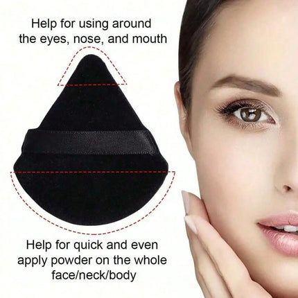 20/10/3/1pc Triangular Velvet Makeup Powder Puff, Facial Powder Puff, Reusable Makeup Powder Puff, And Eye Makeup Powder Puff