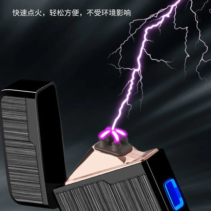Rechargeable Plasma Dual Arc Lighter for Smokers Electric Encendedores Eléctrico Lighter Rechargeable Type C Type