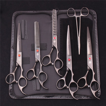 Pet Grooming Scissors Purple Dragon Japan Stainless Pink Curved Scissors For Dogs Dog Thinning Scissors Pet Chunker Shears Z3003