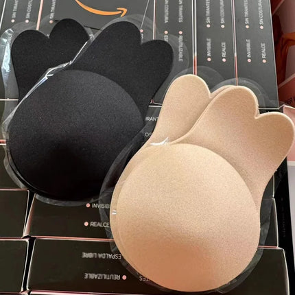 New Silicone Strapless Invisible Bra Pads Women Push Up Bras Self Adhesive Reusable Sticky Breast Lift Tape Rabbit Nipple Cover