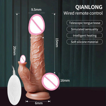 Realistic Dildo Telescopic Swing Heating Vibrator for Women Clitoris Vaginal G Spot Stimulation Massager Adult Pleasure Sex Toy