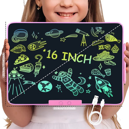 16/13/11 Inch Rechargeable Version LCD Drawing Tablet Doodle Writing Board Painting Handwriting Pads Electronic Magic Board Gift