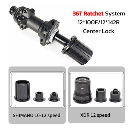 Carbon Wheelset 700c Ratchet System 36T Disc Brake Cyclocross Wheels Center Lock 30/40/50mm Wheels for Cycling Gravel Bike