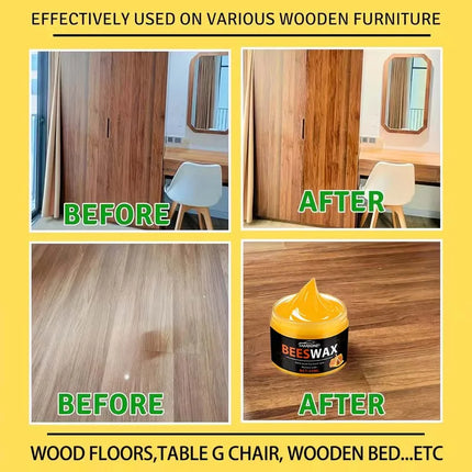 Wood Care Wax Solid Wood Furniture Polishing Seasoning Beeswax Polisher Waterproof Furniture Care Maintenance Beeswax