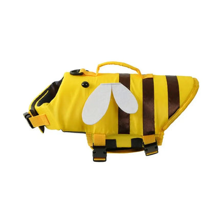 Cat Life Vest Little Bee Pet Dog Life Jacket Soft Adjustable Dog Swimming Clothes Breathable Summer Swimwear Clothes Outdoor