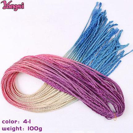 Full Star 30 Inch Synthetic Zizi Braids Thin Box Braids Hair Extensions Brown Pink Blue Red 613 Ombre Box Crochet Braiding Hair
