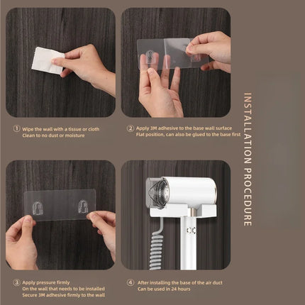 220V Hotel Specific Hair Dryer 2200W High-Power Fast Drying Silent Wall Mounted Household Hair Dryer Without Punching Holes