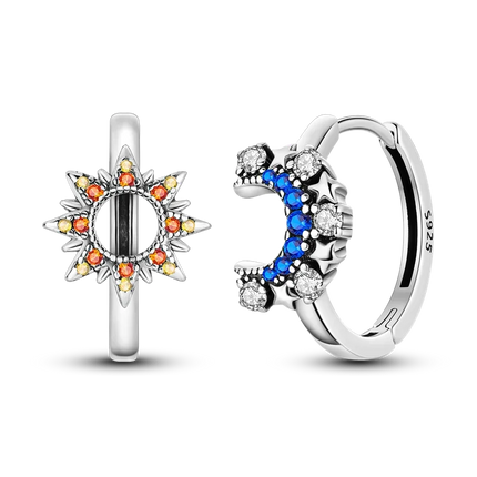 925 Sterling Silver Purple Series Feather Butterfly Dream Catcher Firefly Zircon Earrings for Women Luxury Jewelry Wedding Gift