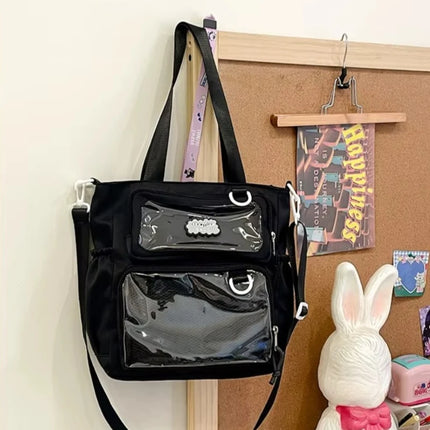 New Y2K Sweet Girl's Ulzzang Ita Bag Large-capacity Crossbody Bag Japanese Comic Exhibition Single Shoulder Bag with Insert