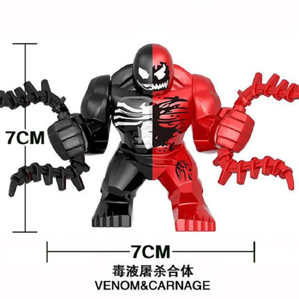 Building blocks, Marvel superheroes, assembled dolls, Spider Man, Iron Man, Venom, Shark, Deadpool, DIY gifts, children's toys
