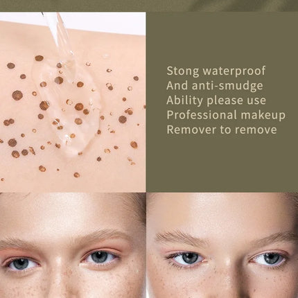 Gold Brown Natural Freckles Stamp Air Cushion Kit Simulation Fake Spot Freckle Liquid Powder Waterproof Long Lasting Makeup