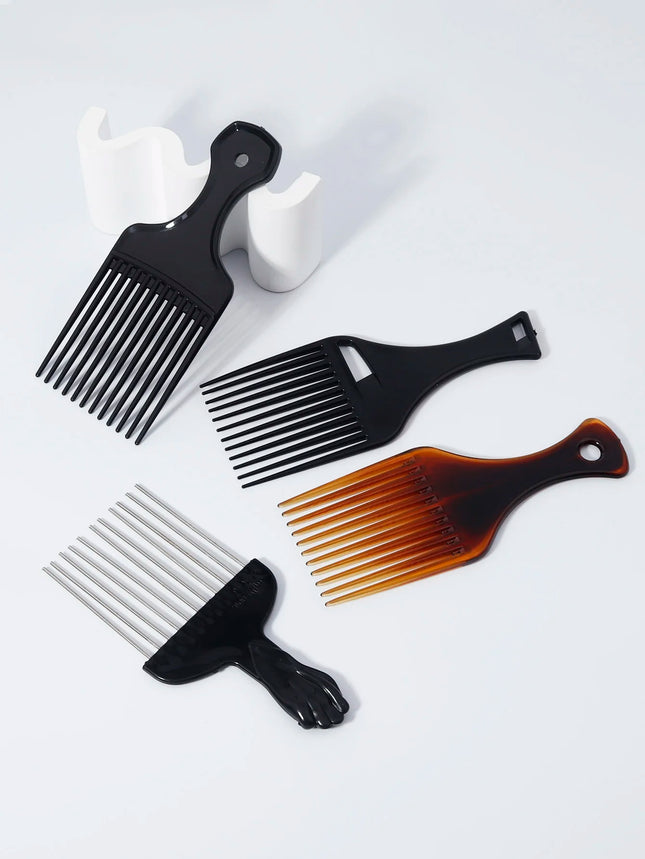 4-piece wide-tooth comb set, suitable for home hair styling, salon hair tools, anti-static, specially designed for real hair wigs