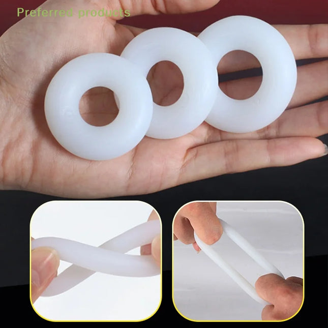 3pcs TPE Reusable Cock Rings Testis Restraint Male Delay Ejaculation Penis Rings for Lasting Erection Scrotum Sex Toys for Men