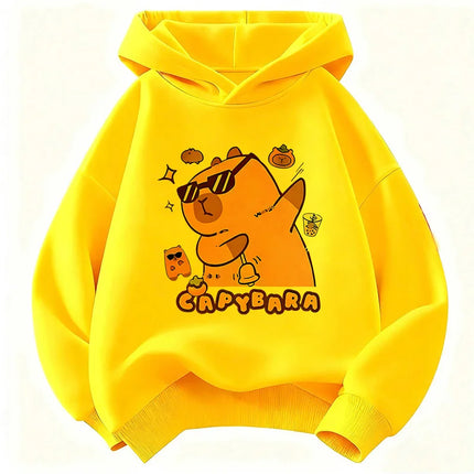 Cute Capybara Hoodie Kids Capibara Children's Sweatshirt Hoody for Boys Girls Casual Hoodies Hip Hop Clothes