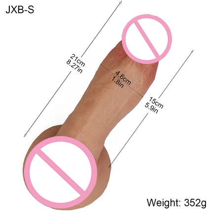 Real Men Skin Dildos Soft Silicone Suction Cup Big Huge Cock Male Artificial Penis Cheap Adult 18 Vagina Anal Sex Toys For Women
