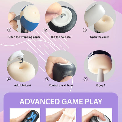 WAVE Powerful Sucking Masturbation Cup Realistic Anal Vagina Pocket Pussy Blowjob Massager Male Masturbator Sex Toys for Men 18+