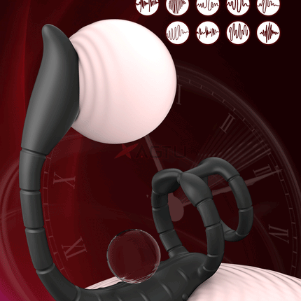 Vibrating Cock Ring Male Prostate Perineum Massager Vibrator Taint Stimulator Anal Butt Plug Sex Toys for Men Penis Ring