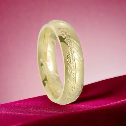 Language Carving Not Fade Rings for Unisex Fashion Minimalist Accessories Titanium Steel Jewelry
